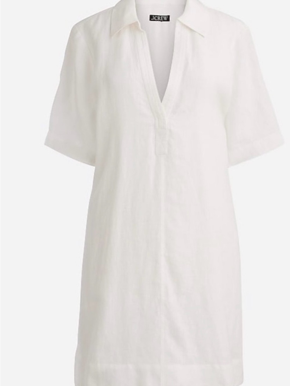 Genevieve lined  linen popover dress - J Crew